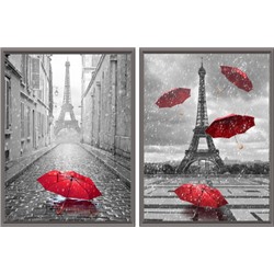 Парижские зонтики к-т из двух картин 30*40 см
