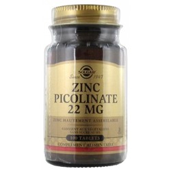 Solgar Zinc Picolinate 100 Comprim?s