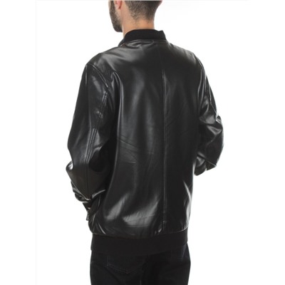 P2148 BLACK Куртка из эко-кожи мужская
