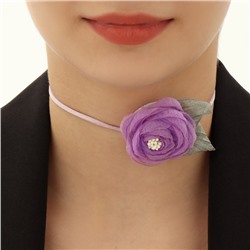 Чокер "Танго" роза нежность, цвет фиолетовый, 130 см