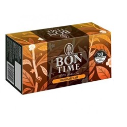 Bontime чай черный, 30 пакетиков без ярлычка, 60 гр