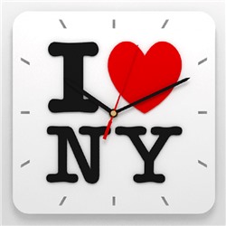 Часы 3D настенные "I love NY"