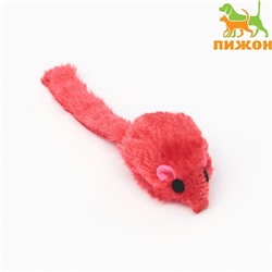 Игрушка для кошек "Мышь малая" цветная, 5 см, красная