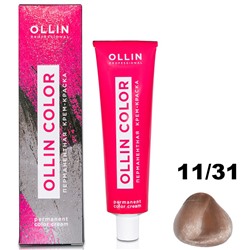 OLLIN COLOR Перманентная крем-краска для волос 11/31 специальный блондин золотисто-пепельный 60 мл