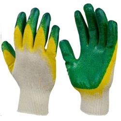 Перчатки "СК4" трикотажные с 2-ым латексным обливом (Зеленые)"СК4"