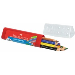 Цветные карандаши Grip, набор цветов, в пластиковой тубе, 10 шт.