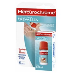 Mercurochrome Pansement Liquide Crevasses des Mains 3,25 ml