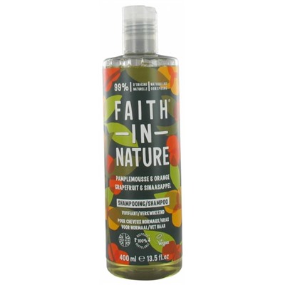 Faith In Nature Shampoing au Pamplemousse et ? l Orange pour Cheveux Normaux ? Gras 400 ml