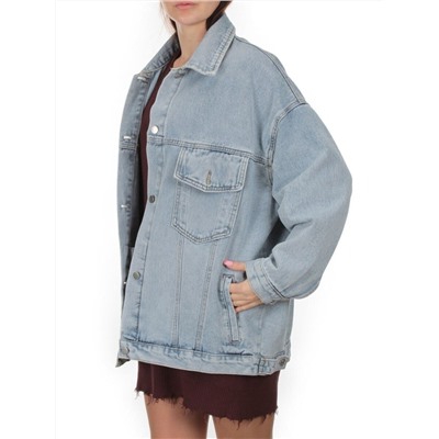 8813 LT. BLUE Куртка джинсовая женская оверсайз