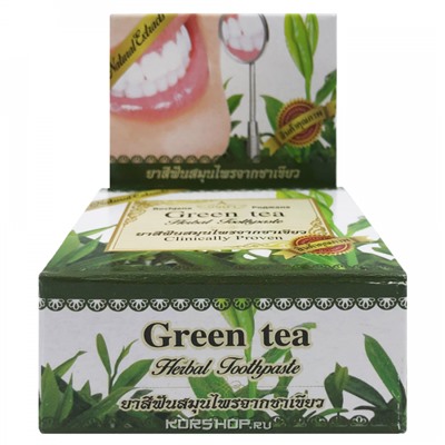 Зубная паста Зеленый чай Rochjana, Таиланд, 30 г Акция