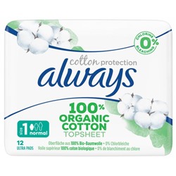 Always Cotton Protection 12 Serviettes Hygi?niques Taille 1