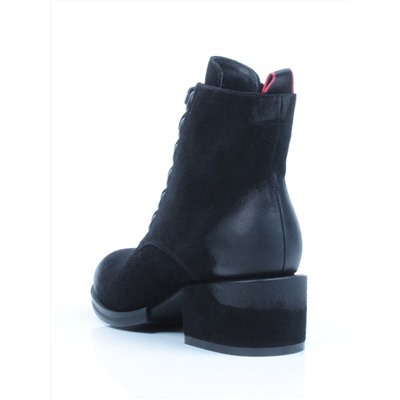 04-XR189-1 BLACK Ботинки зимние женские (натуральная замша, натуральный мех)