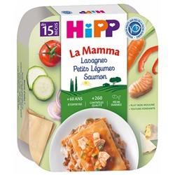 HiPP La Mamma Lasagnes Petits L?gumes Saumon d?s 15 Mois 250 g