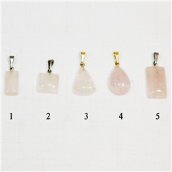 Кулон из розового кварца 9-20 мм - для ОПТовиков