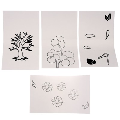 Объёмная открытка «Кляксография+изолепка» «Растения»