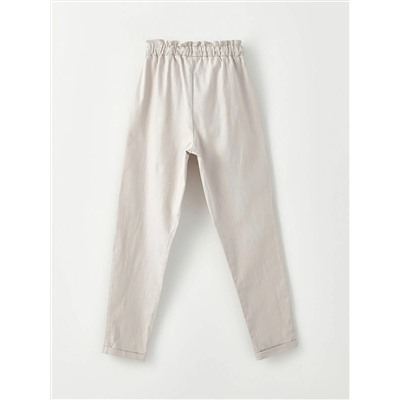 Габардиновые брюки для девочки с эластичным поясом