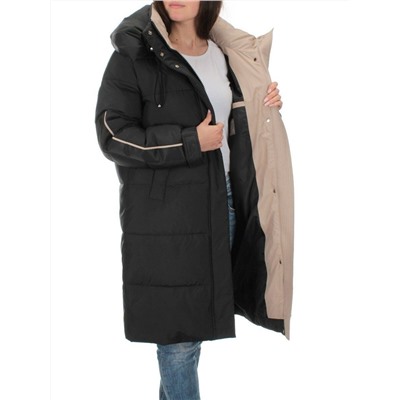 2098 BLACK Пальто зимнее женское (200 гр .холлофайбер)