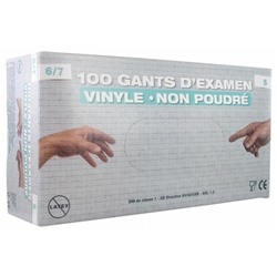 CA Diffusion Gants d Examen Vinyle Non Poudr? 100 Gants