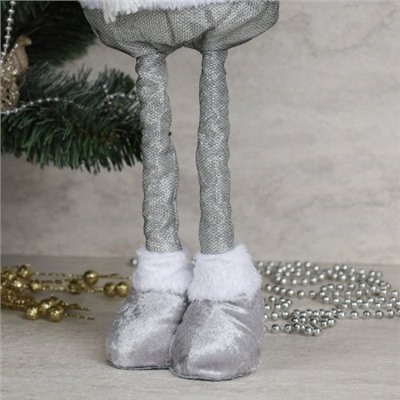 Новогоднее украшение на телескопических ножках 35/55 см +бантик / SH015 /уп 72/ (Дед Мороз )