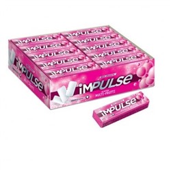 «Impulse», жевательная резинка со вкусом фруктов, без сахара, 14 г (упаковка 30 шт.)