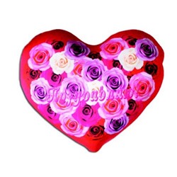 Антистрессовая подушка сердце "Цветы". розы