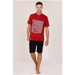 Костюм мужской футболка+шорты - BIG MAN - 305 - красный