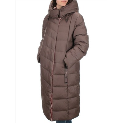 H-9196 BROWN Пальто зимнее женское (200 гр .холлофайбер)