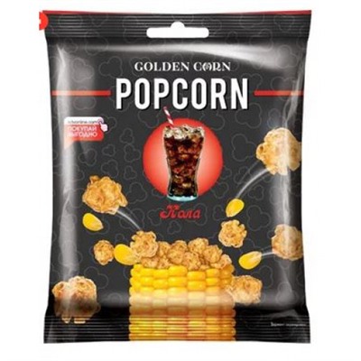 «Golden Corn», попкорн карамельный со вкусом колы, 50 гр