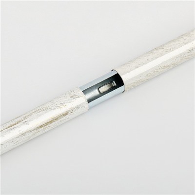 Карниз металлический стыкованный c наконечниками "Морена", 3-рядный, белое золото, гладкая труба, ø 19 мм (kn-672)