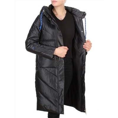 9190 BLACK Пальто зимнее женское EVCANBADY (200 гр. холлофайбера)