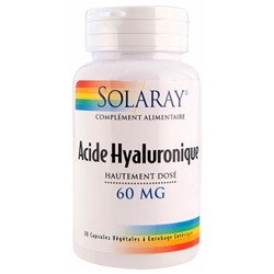 Solaray Acide Hyaluronique Hautement Dos? 30 Capsules V?g?tales