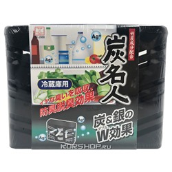 Дезодорант поглотитель неприятных запахов для общего отделения холодильника с древесным углем и ионами серебра Kokubo, Япония, 60 г Акция