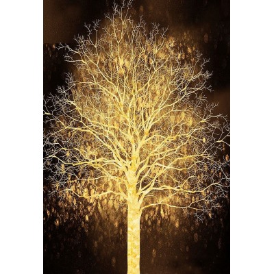 Декобокс. Золотое дерево 2.  50*70 см (с поталью)