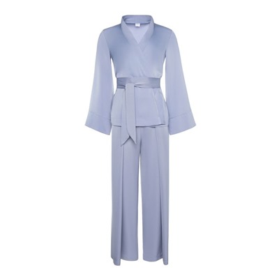 Комплект женский (жакет, брюки) MINAKU: Silk pleasure цвет серо-голубой, р-р 44