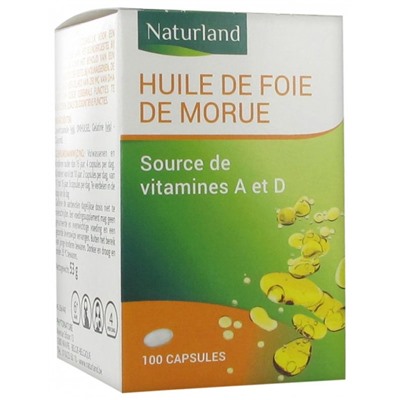 Naturland Huile de Foie de Morue 100 Capsules