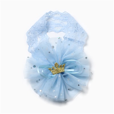 Повязка на голову Крошка Я "Цветочек", 20 см, цвет голубой