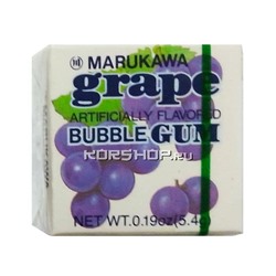 Жевательная резинка Marukawa (4 шарика) со вкусом винограда, Япония, 5,4 г Акция