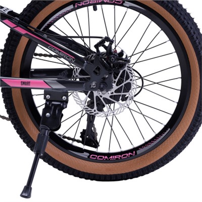 Велосипед 20" рама 10" 7sp GT2007S P COMIRON SMART, жёсткая вилка, розово-серый