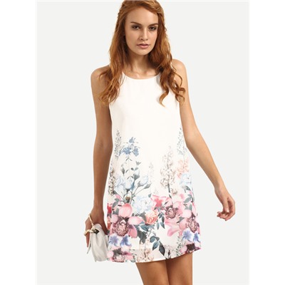 Модное платье с цветочным принтом
