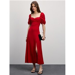 платье женское красный