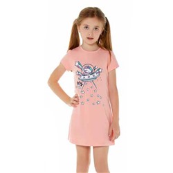 Ночная рубашка с коротким рукавом для девочки Baykar (9175) персиково-розовый
