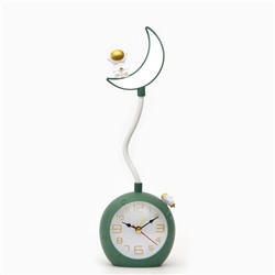 Часы-светильник "Полумесяц", будильник, дискретный ход, 2 режима, d-9 см, 9.8 х 5 х 31.5 см