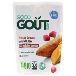 Good Go?t Patates Douces Saut? de Porc d?s 6 Mois Bio 190 g