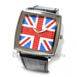 Часы наручные "Британский флаг -2" (black)