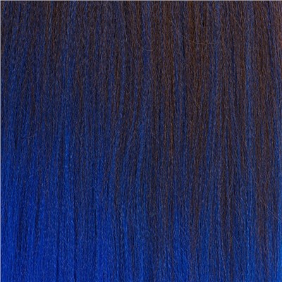 SIM-BRAIDS Канекалон двухцветный, гофрированный, 65 см, 90 гр, цвет синий/русый(#FR-19)