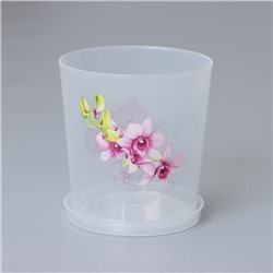 Горшок для орхидей с поддоном, 1,8 л, цвет МИКС