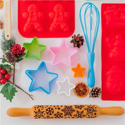 Набор форм для вырезания печенья Доляна «Звезда», 5 шт, 9,5×3,5×9,5 см, цвет МИКС