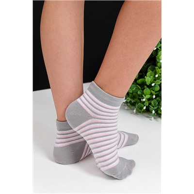 Детские носки стандарт Полосочка комплект 3 пары Серый