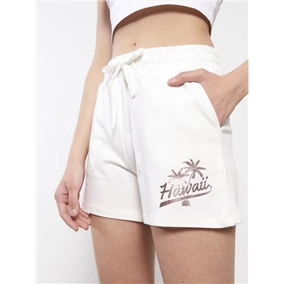 Женские шорты с принтом с эластичной резинкой на талии и карманами LCW CASUAL