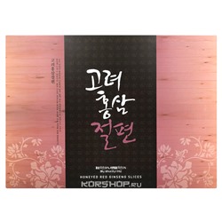 Медовые цукаты с красным корейским женьшенем (слайсы тэдон 4 года), Корея, 200 г. Срок до 14.11.2023.Распродажа